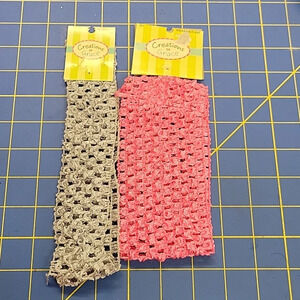 Elastic Headbands Set of 2 Gray 2" x 18" Pink 3" x 12"